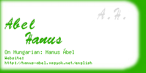 abel hanus business card